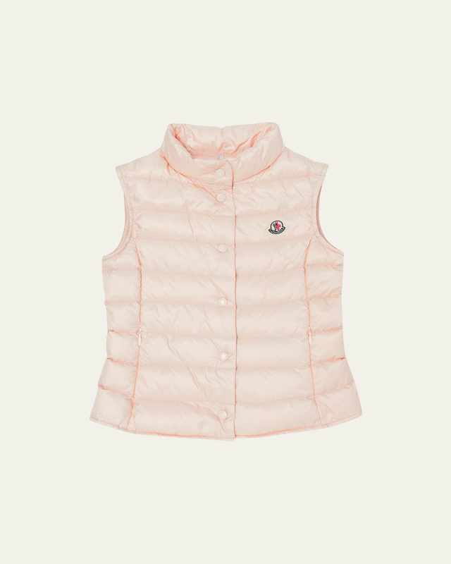 Girl's Liane Quilted Down Vest, Size 4-10